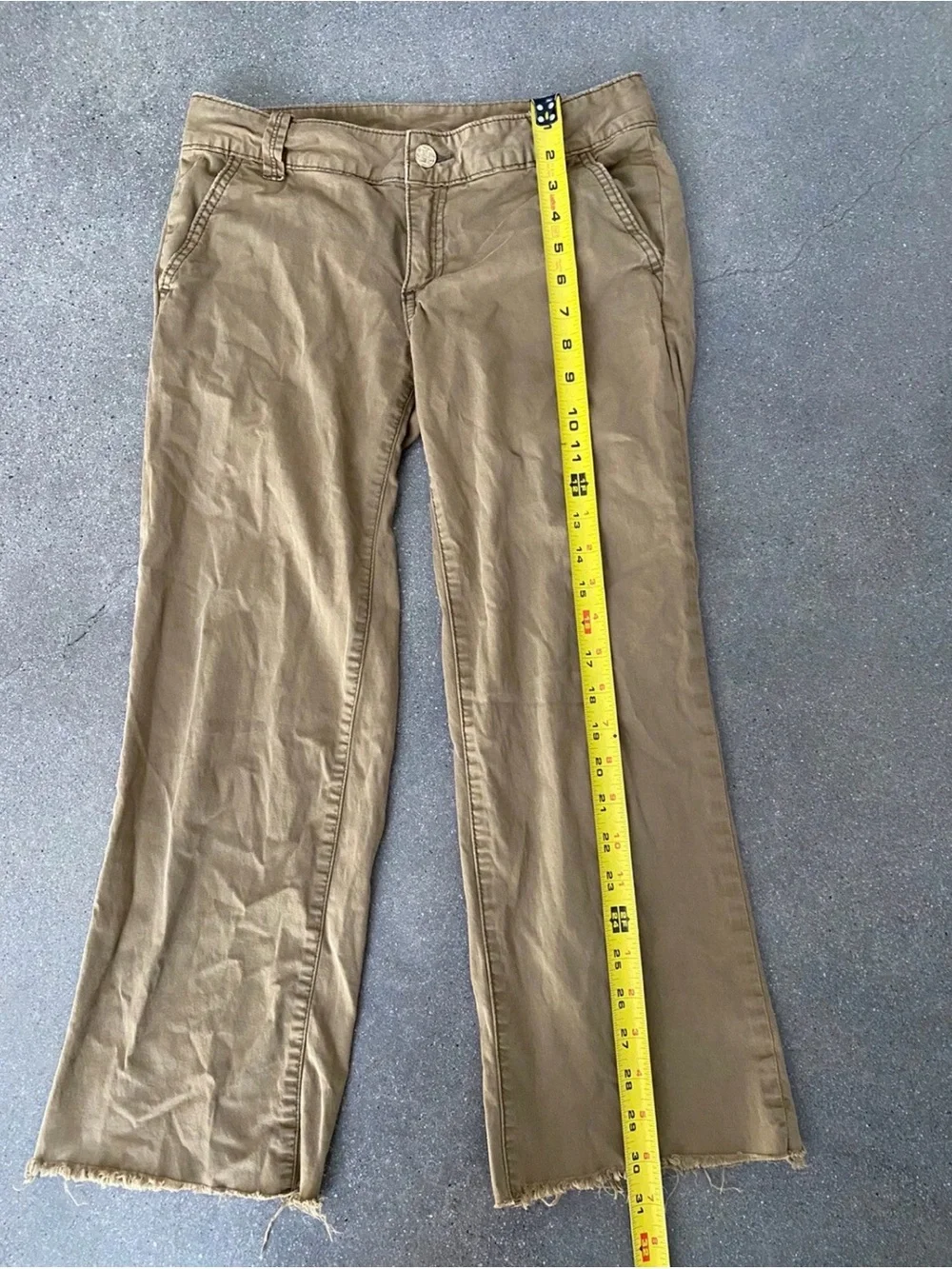 Tory Burch Tan Wide-Leg Cotton Pants